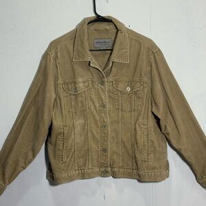Eddie Bauer Women's Brown Corduroy Jacket Women’s Sz XL